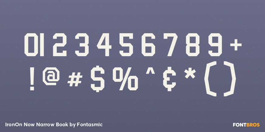 IronOn Now Narrow Book Font Poster #4