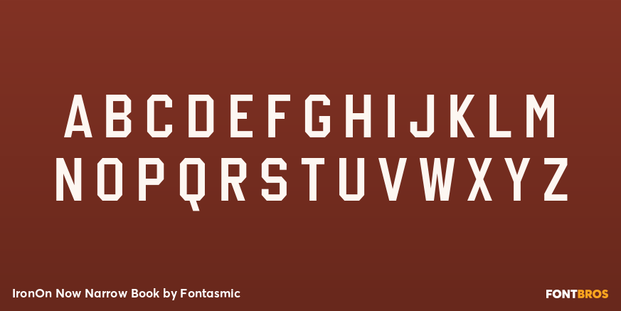 IronOn Now Narrow Book Font Poster #1