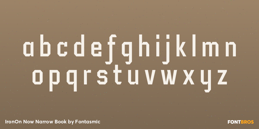 IronOn Now Narrow Book Font Poster #1