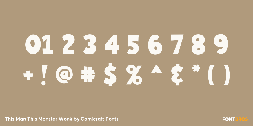 This Man This Monster Wonk Font Poster #1