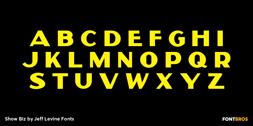 Show Biz Font Poster #3