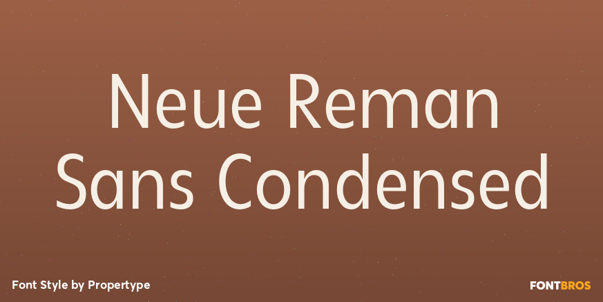 Neue Reman Sans Condensed Font Poster #1