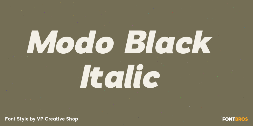 Modo Black Italic Font Poster #1