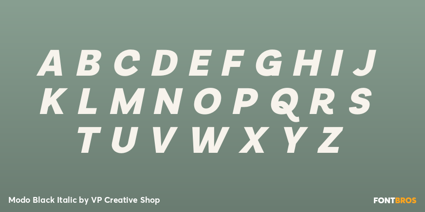 Modo Black Italic Font Poster #1