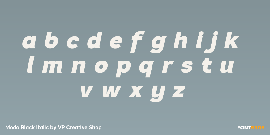 Modo Black Italic Font Poster #1