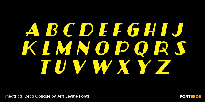 Theatrical Deco Oblique Font Poster #3