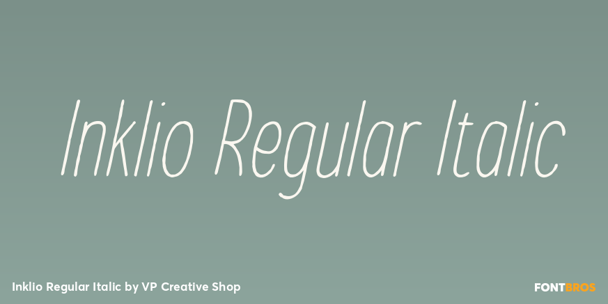 Inklio Regular Italic Font Poster #1