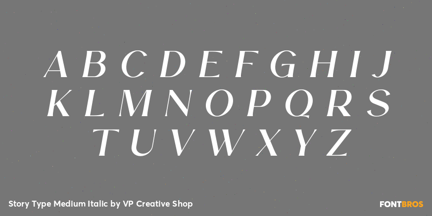 Story Type Medium Italic Font Poster #2