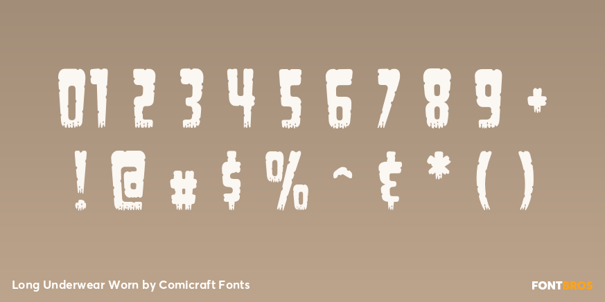 Long Underwear Worn Font Poster #1