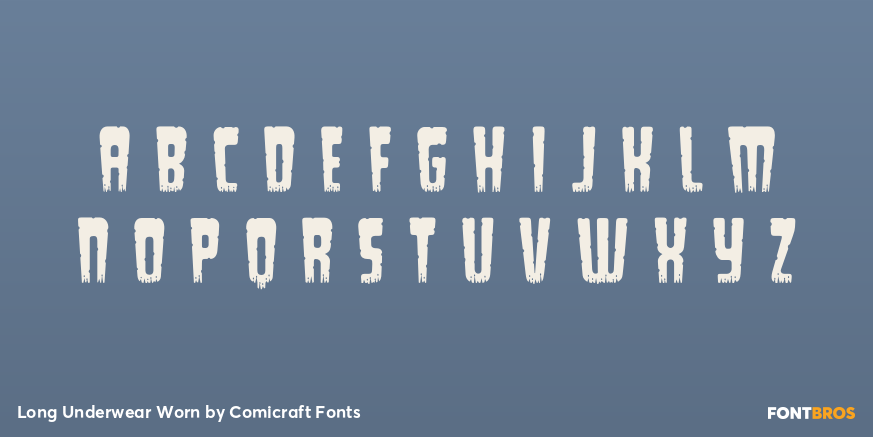 Long Underwear Worn Font Poster #2