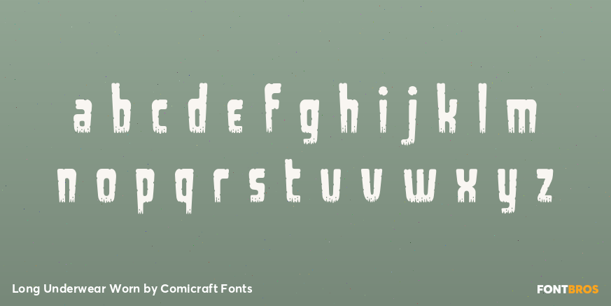 Long Underwear Worn Font Poster #3
