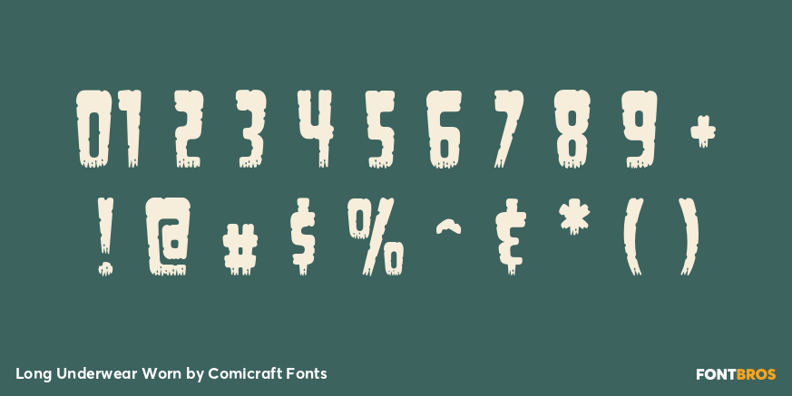 Long Underwear Worn Font Poster #4