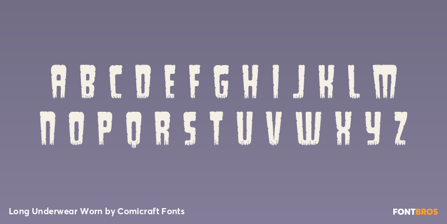 Long Underwear Worn Font Poster #1