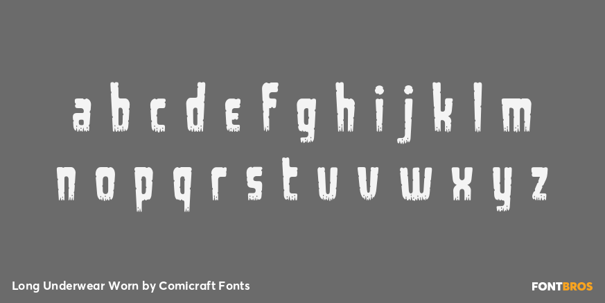 Long Underwear Worn Font Poster #1