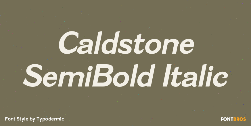 Caldstone SemiBold Italic Poster