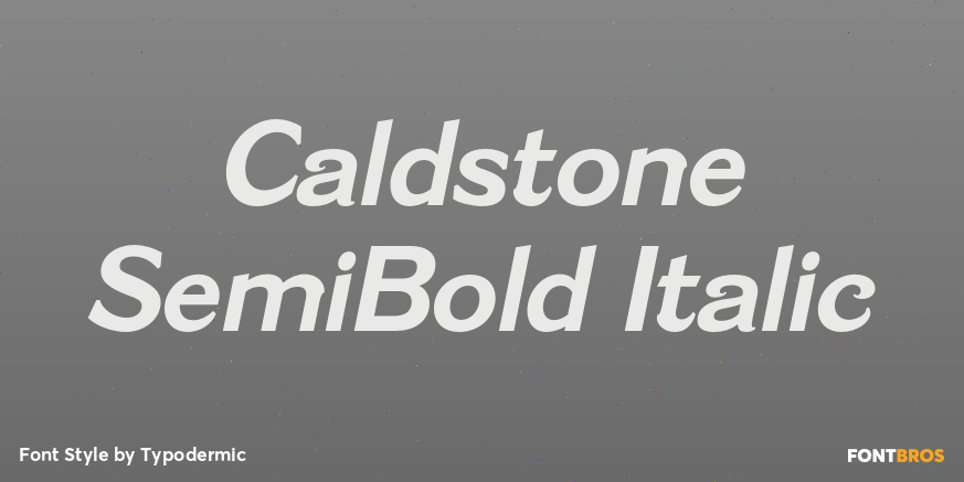Caldstone SemiBold Italic Poster