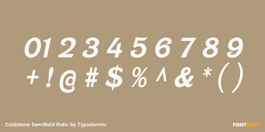 Caldstone SemiBold Italic Font Poster #1
