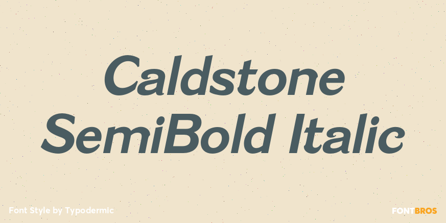 Caldstone SemiBold Italic Poster