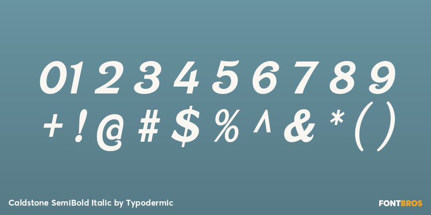 Caldstone SemiBold Italic Font Poster #4