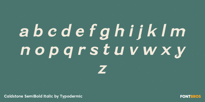 Caldstone SemiBold Italic Font Poster #1