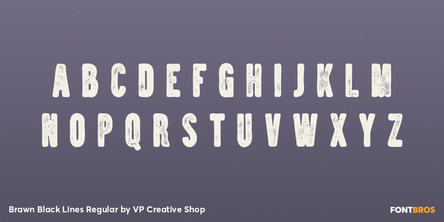 Brawn Black Lines Regular Font Poster #2