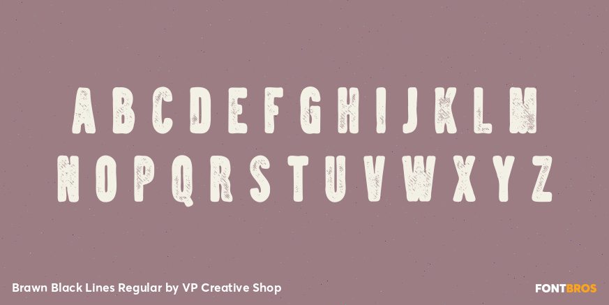 Brawn Black Lines Regular Font Poster #3