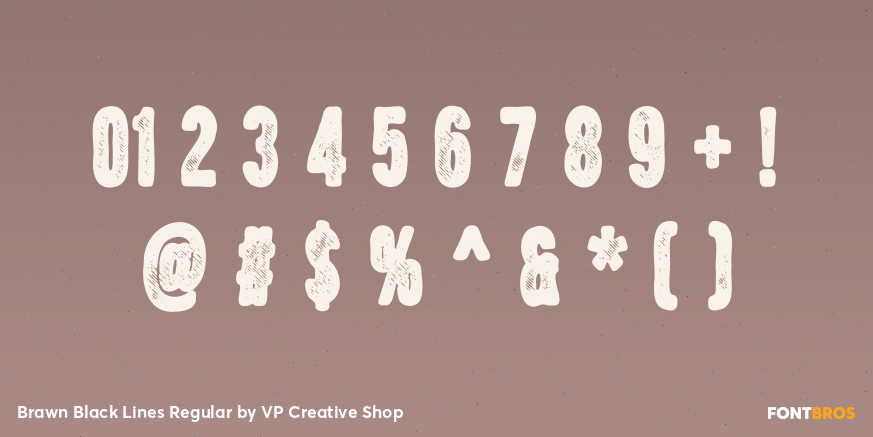 Brawn Black Lines Regular Font Poster #4