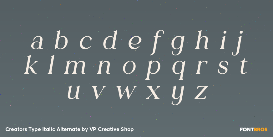 Creators Type Italic Alternate Font Poster #3