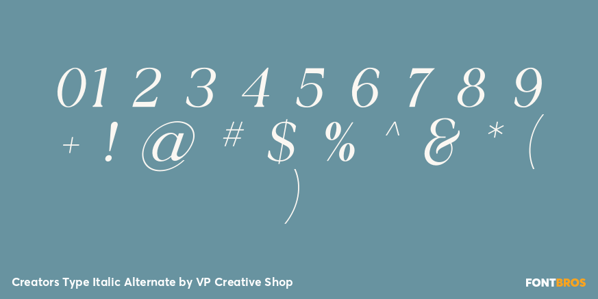 Creators Type Italic Alternate Font Poster #4