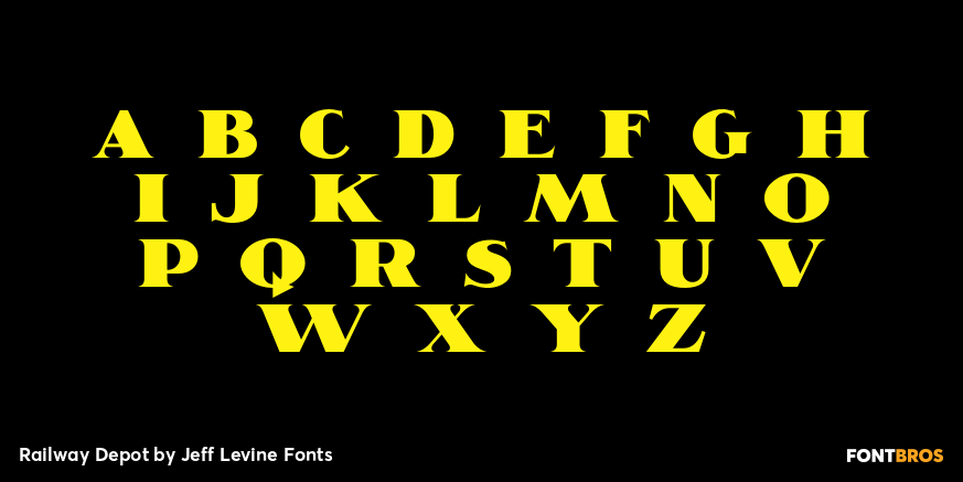 Railway Depot Font Poster #2