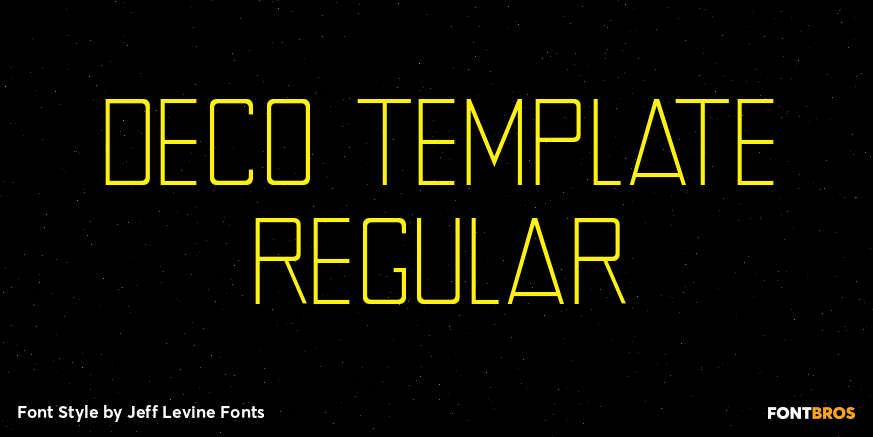 Deco Template Regular Font Poster #1