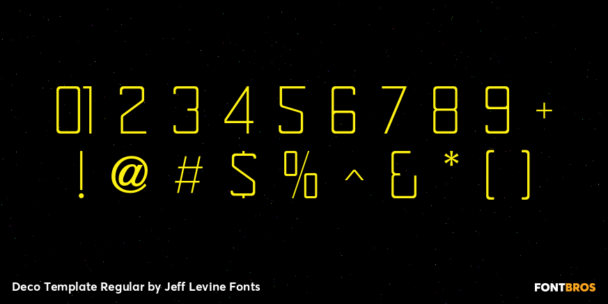 Deco Template Regular Font Poster #4