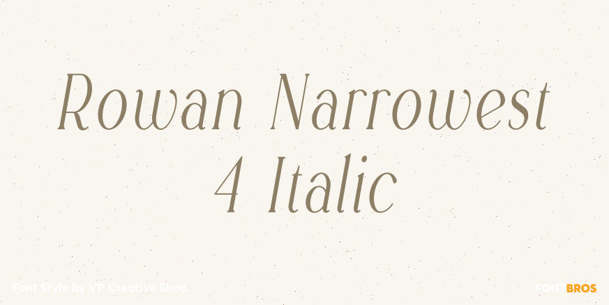 Rowan Narrowest 4 Italic Poster