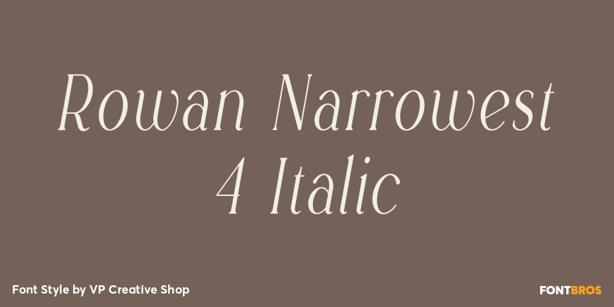 Rowan Narrowest 4 Italic Poster