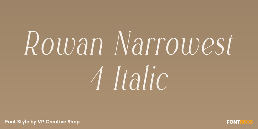 Rowan Narrowest 4 Italic Poster