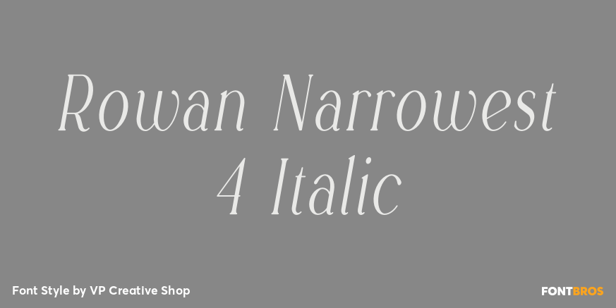 Rowan Narrowest 4 Italic Poster