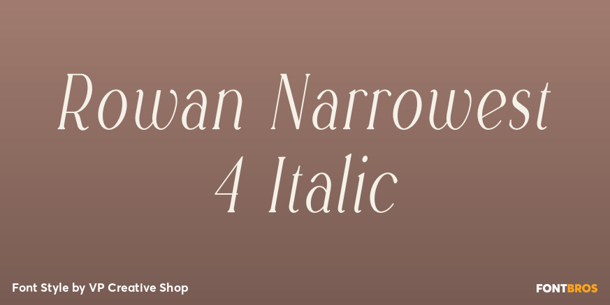 Rowan Narrowest 4 Italic Poster
