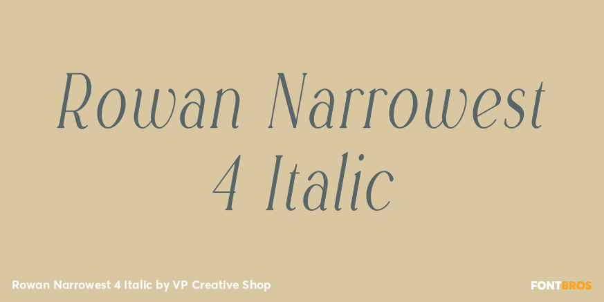 Rowan Narrowest 4 Italic Poster