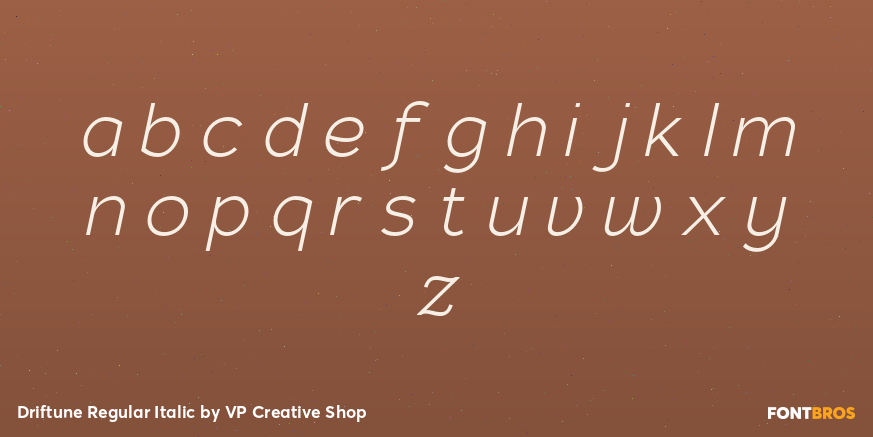 Driftune Regular Italic Font Poster #3