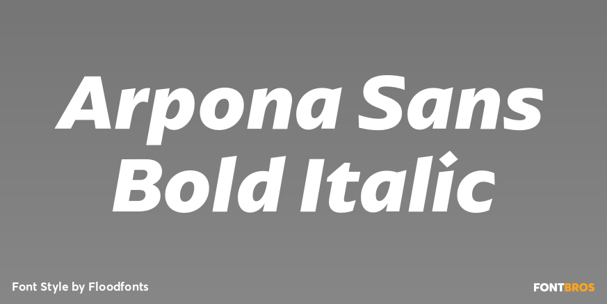 Arpona Sans Bold Italic Font Poster #1