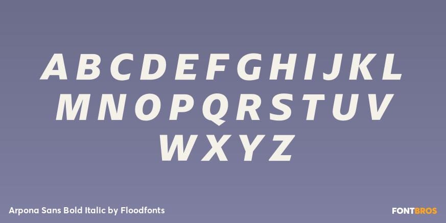 Arpona Sans Bold Italic Font Poster #2