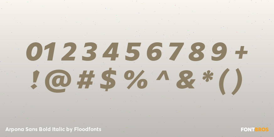Arpona Sans Bold Italic Font Poster #4