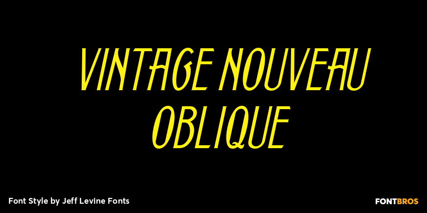 Vintage Nouveau Oblique Poster