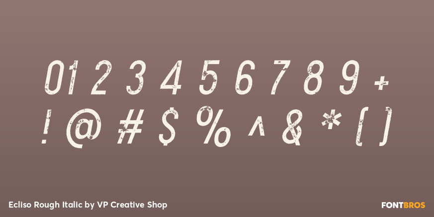 Ecliso Rough Italic Font Poster #4