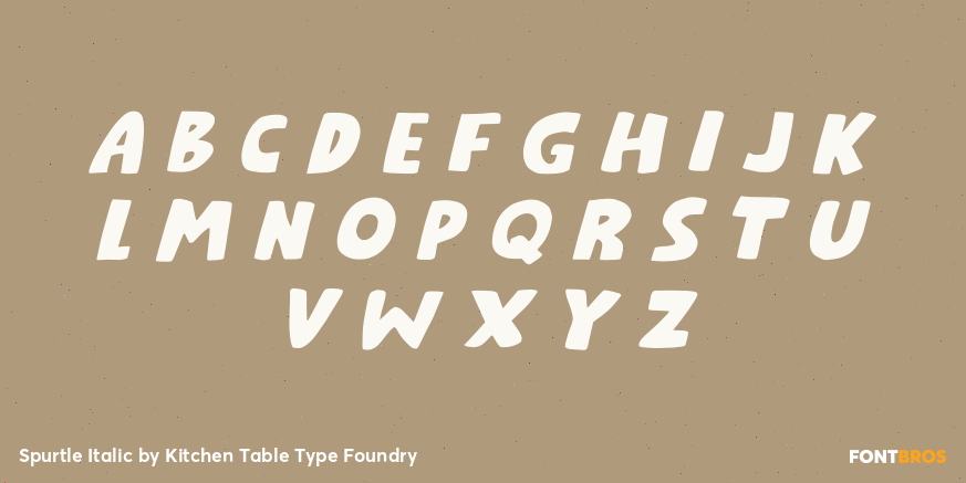 Spurtle Italic Font Poster #2