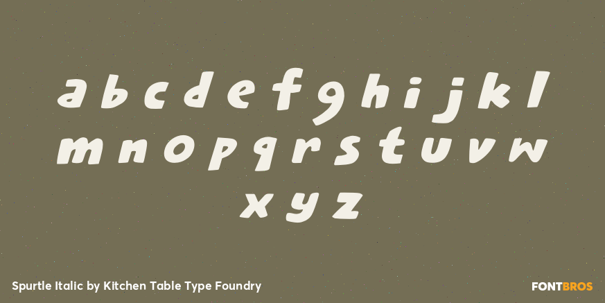 Spurtle Italic Font Poster #3