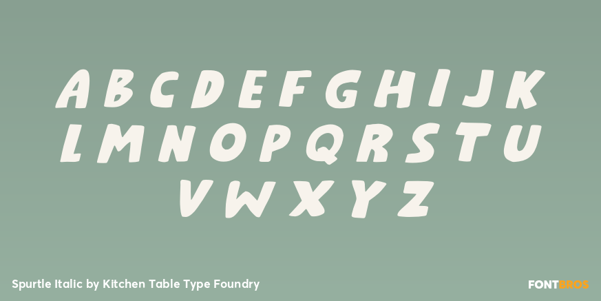 Spurtle Italic Font Poster #2