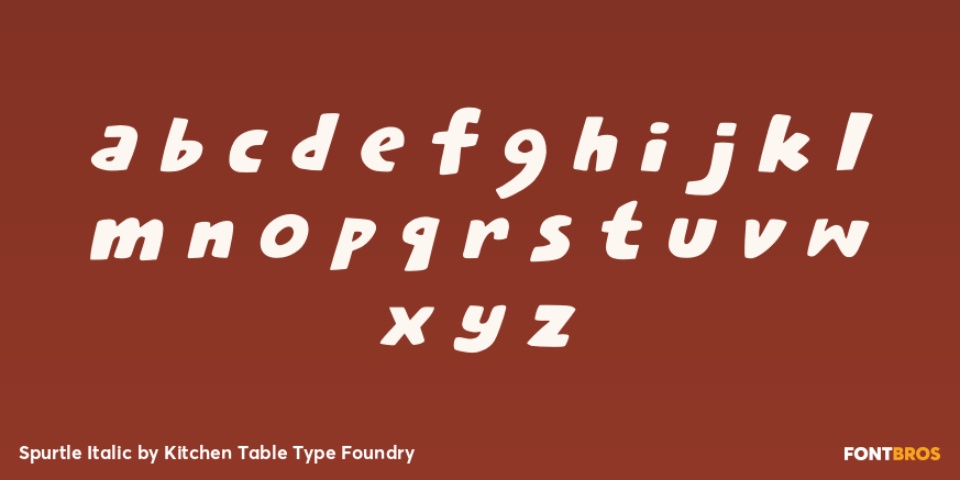 Spurtle Italic Font Poster #3