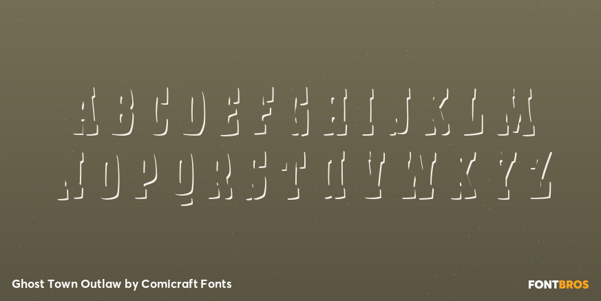 Ghost Town Outlaw Font Poster #2