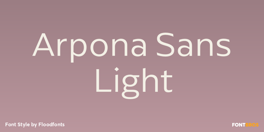 Arpona Sans Light Poster